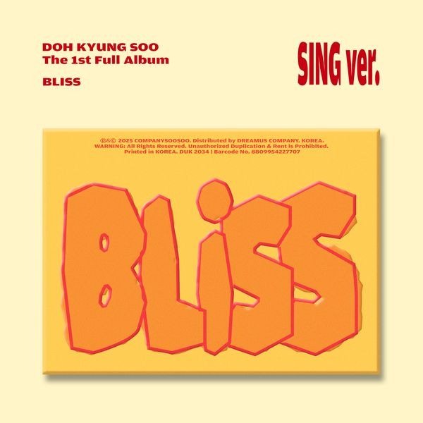 DOH KYUNG SOO - 1st Full Album [BLISS] (Sing Ver.)